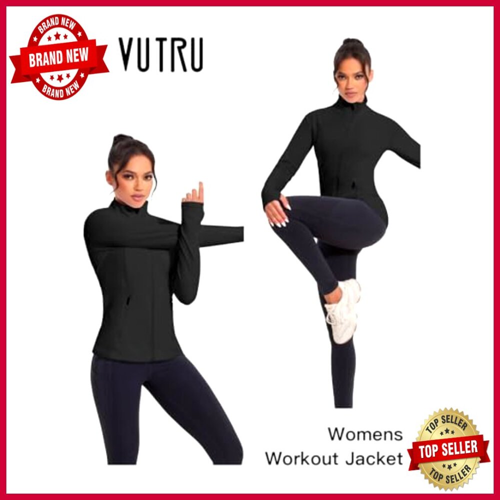 Lightweight Full Zip Workout Jacket With Pockets … - image 5